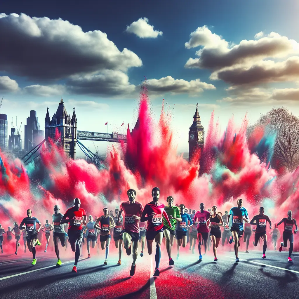 Anti-Israel Protesters Disrupt London Marathon with Red Powder Demonstration